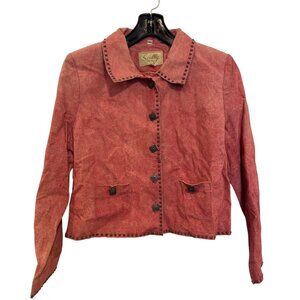 Vintage Scully Womens Red Genuine Leather Jacket Size M